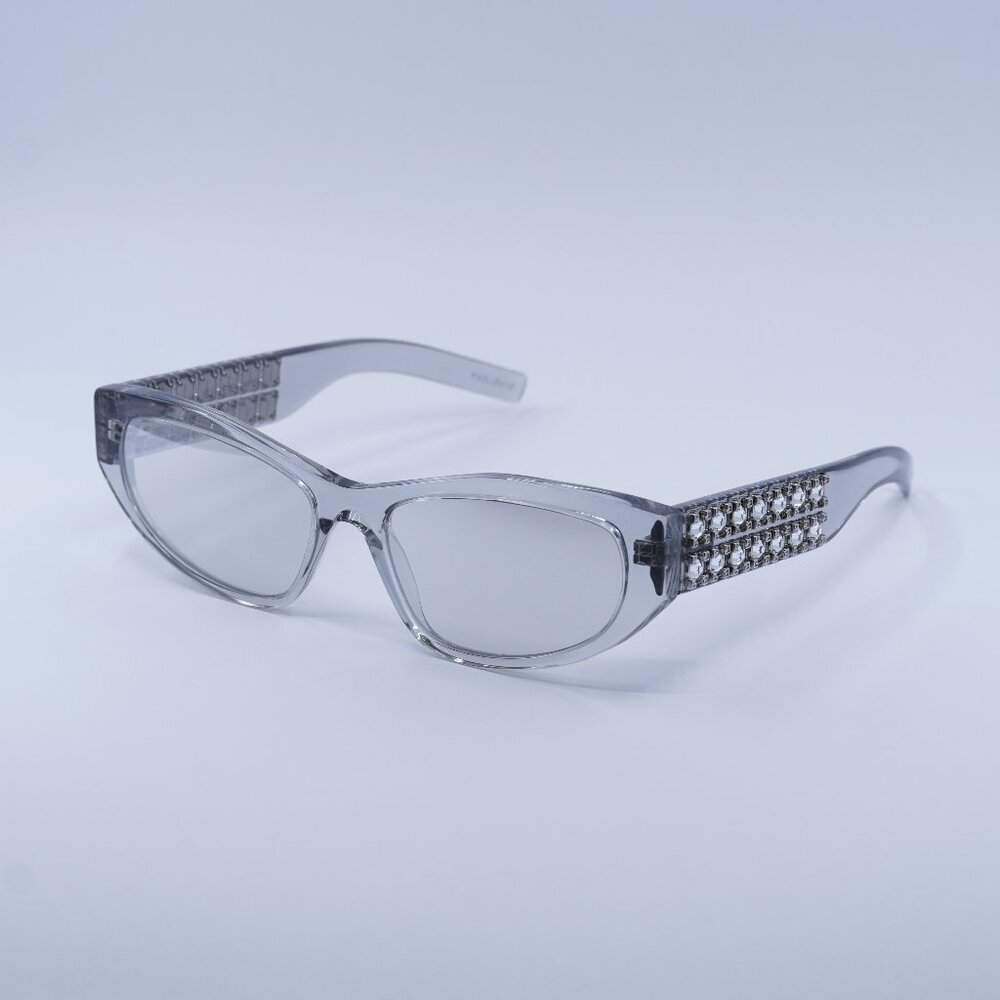 🕶️ New Givenchy GV40078I 20C Sunglasses - Transparent/Silver with Studs Frame